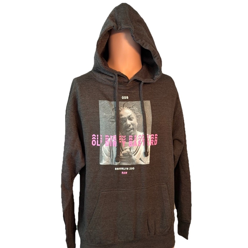 Ol' Dirty Bastard Brooklyn Zoo Raw Men's Small Gray Hoodie NWT